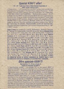 1986-87 Kraft Drawings - Cardboard Blue Backs #NNO Anton Stastny Back