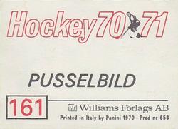 1970-71 Williams Hockey (Swedish) #161 USSR vs. Sweden Back