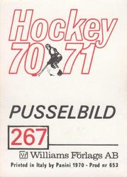 1970-71 Williams Hockey (Swedish) #267 Soviet National Team Back