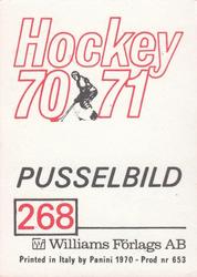 1970-71 Williams Hockey (Swedish) #268 Soviet National Team Back
