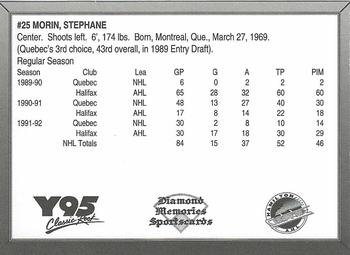 1992-93 Hamilton Canucks (AHL) #NNO Stephane Morin Back