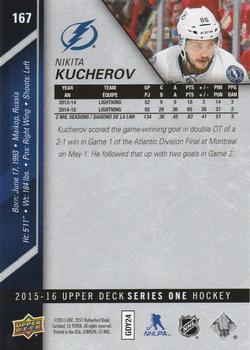 2015-16 Upper Deck - Silver Foilboard #167 Nikita Kucherov Back