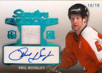 2015-16 Leaf In The Game Enshrined - Signature Showcase Blue Spectrum #SS-PH1 Phil Housley Front
