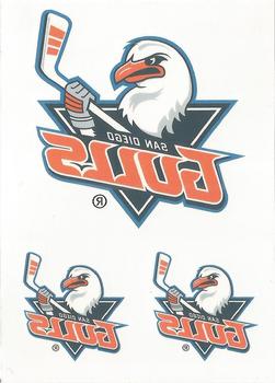 2015-16 Upper Deck AHL - Team Logo Tattoos #21 San Diego Gulls Front