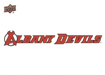 2015-16 Upper Deck AHL - Wordmark Logo Stickers #1 Albany Devils Front