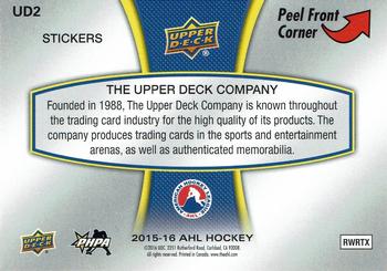 2015-16 Upper Deck AHL - Upper Deck Logo Stickers #UD2 Upper Deck Logo Back