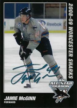 2008-09 Saint Vincent Hospital Worcester Sharks (AHL) #16 Jamie McGinn Front