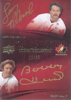 2015-16 Upper Deck Team Canada Master Collection - Team Canada Signatures Dual #TCS2-RH Larry Robinson/Bobby Hull Front
