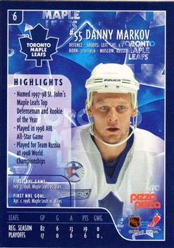 2000-01 Pizza Pizza Toronto Maple Leafs #6 Danny Markov Back