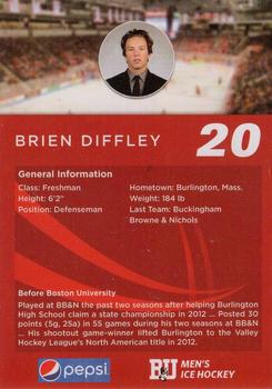2014-15 Pepsi Boston University Terriers (NCAA) #NNO Brien Diffley Back
