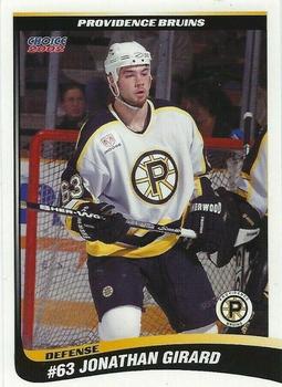 2001-02 Choice Providence Bruins (AHL) #21 Jonathan Girard Front