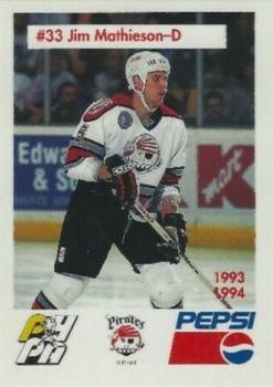 1993-94 Portland Pirates (AHL) #9 Jim Mathieson Front