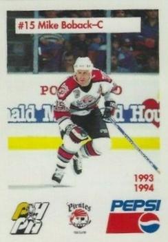 1993-94 Portland Pirates (AHL) #15 Mike Boback Front