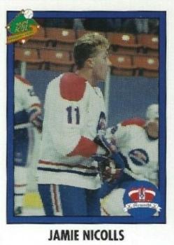 1993-94 RBI Sports Cards Greensboro Monarchs (ECHL) #10 Jamie Nicolls Front