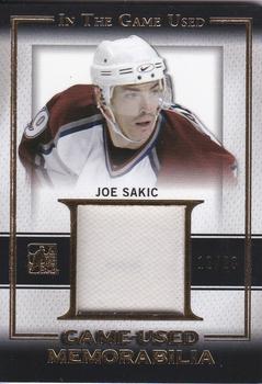 2016 Leaf In The Game Game Used - Game Used Jersey Gold #GU-10 Joe Sakic Front