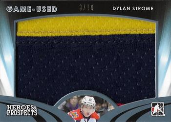 2015-16 Leaf In The Game Heroes & Prospects - Game Used Jersey Platinum #GU-11 Dylan Strome Front