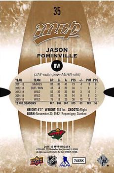 2016-17 Upper Deck MVP - Gold Script #35 Jason Pominville Back