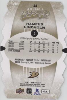 2016-17 Upper Deck MVP - Colors and Contours #44 Hampus Lindholm Back