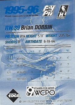 1995-96 Edge Ice Cincinnati Cyclones (IHL) #NNO Brian Dobbin Back