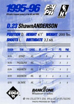 1995-96 Edge Ice Milwaukee Admirals (IHL) #NNO Shawn Anderson Back