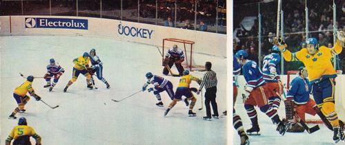 1973 Soviet World Ice Hockey Championship Postcards #5 Sweden vs. Finland / Czechoslovakia vs. Sweden Front
