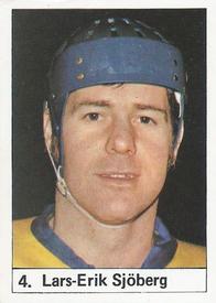 1974 Semic Hockey VM (Swedish) Stickers #4 Lars-Erik Sjoberg Front