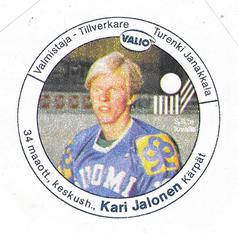 1982 Valio (Finnish) #NNO Kari Jalonen Front