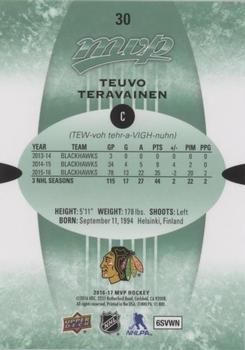 2016-17 Upper Deck MVP - Green Script #30 Teuvo Teravainen Back