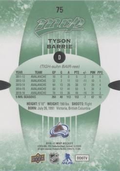 2016-17 Upper Deck MVP - Green Script #75 Tyson Barrie Back