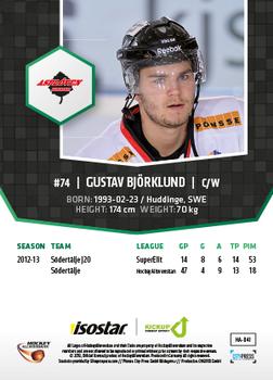 2013-14 HockeyAllsvenskan #HA-041 Gustav Björklund Back