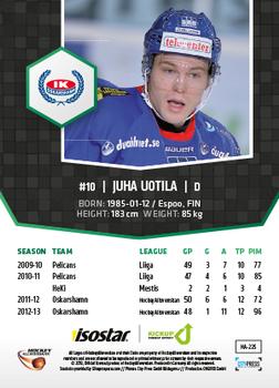 2013-14 HockeyAllsvenskan #HA-225 Juha Uotila Back