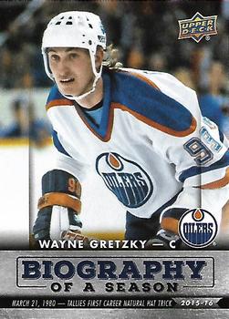 2015-16 Upper Deck Biography of a Season #BIOWG-8 Wayne Gretzky Front