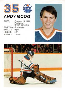 1984-85 Edmonton Oilers #NNO Andy Moog Front