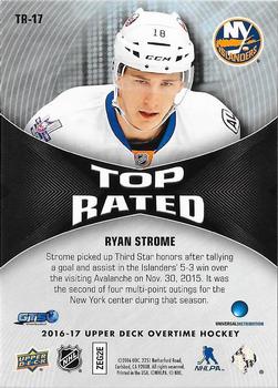 2016-17 Upper Deck Overtime - Top Rated #TR-17 Ryan Strome Back
