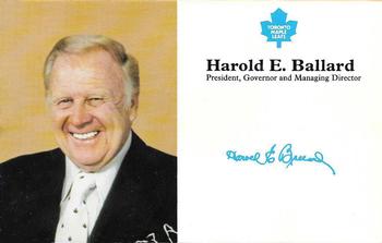 1980-81 Toronto Maple Leafs #NNO Harold Ballard Front