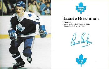 1980-81 Toronto Maple Leafs #NNO Laurie Boschman Front