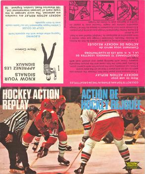 1971-72 Letraset Action Replays #18 Gilles Meloche / Wayne Carleton / Dick Redmond Back