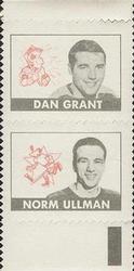 1969-70 Topps - All-Star Stamp Pairs #NNO Danny Grant / Norm Ullman Front