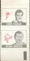 1969-70 Topps - All-Star Stamp Pairs #NNO Carol Vadnais / Stan Mikita Front