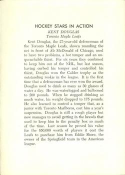 1963-64 Toronto Star Hockey Stars In Action #NNO Kent Douglas Back
