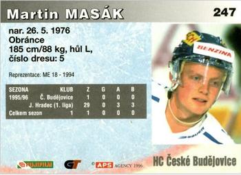 1996-97 APS Extraliga (Czech) #247 Martin Masak Back