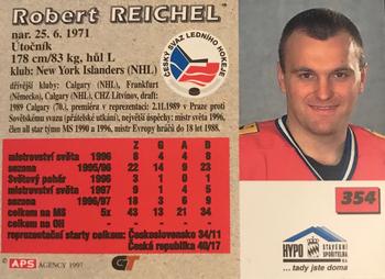 1997-98 Czech APS Extraliga #354 Robert Reichel Back