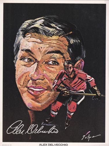 1970-71 Marathon Detroit Red Wings Pro Star Portraits #NNO Alex Delvecchio Front