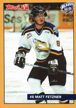 2003-04 Saskatoon Blades (WHL) #NNO Matt Fetzner Front