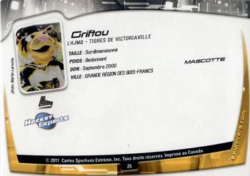 2011-12 Extreme Victoriaville Tigres (QMJHL) #25 Griftou Back