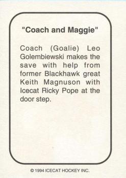 1994-95 Arizona Icecats (ACHA) #NNO Leo Golembiewski / Keith Magnuson Back