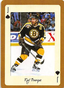 2005 Hockey Legends Boston Bruins Playing Cards #J♠ Ray Bourque Front