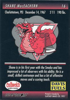1994-95 Slapshot Brantford Smoke (CoHL) #16 Shane MacEachern Back