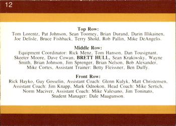 1990-91 Minnesota-Duluth Bulldogs (NCAA) Brett Hull Collection #12 1985-86 Team Photo Back