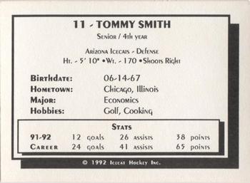1992-93 Arizona Icecats (ACHA) #NNO Tommy Smith Back